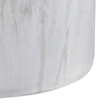 Troy 16" Modern Minimalist Faux Marble Column Indoor/Outdoor Accent Table - JONATHAN Y